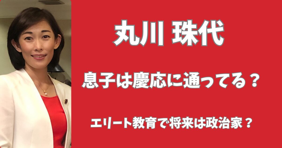 丸川珠代の息子は慶應に通っている？