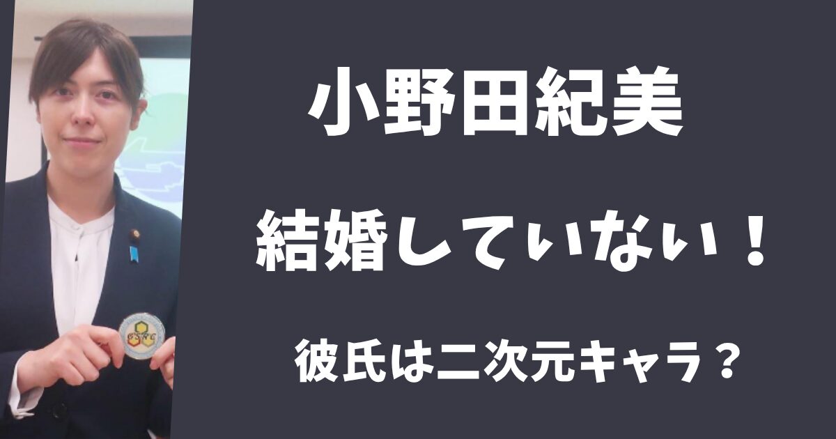 【2025年最新】小野田紀美に旦那はいない!恋愛経験ゼロのゲームオタクだった!