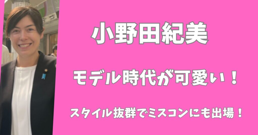 【画像】小野田紀美のモデル時代が可愛い！スタイル抜群でミスコンにも出場！
